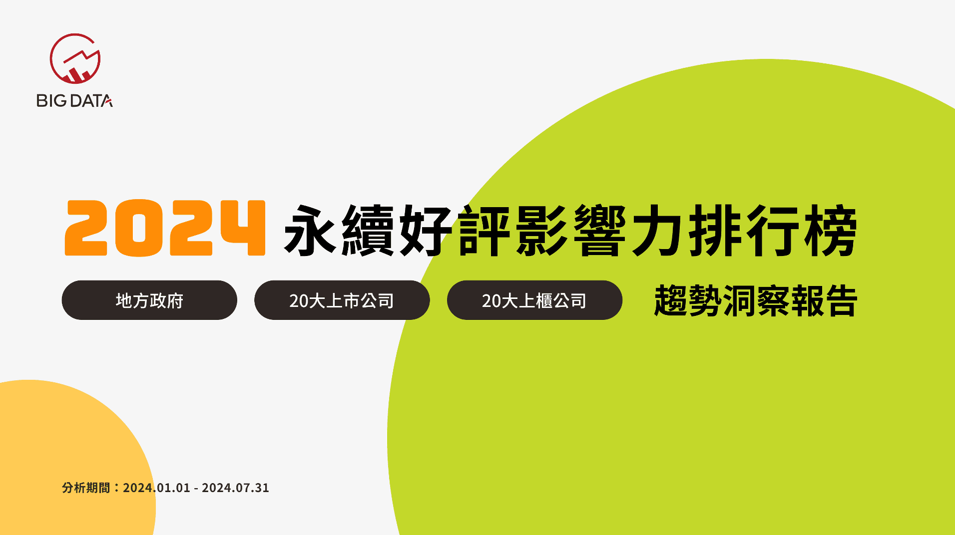 量化綠色經營力!大數據公布《2024永續好評影響力排行榜》趨勢洞察報告