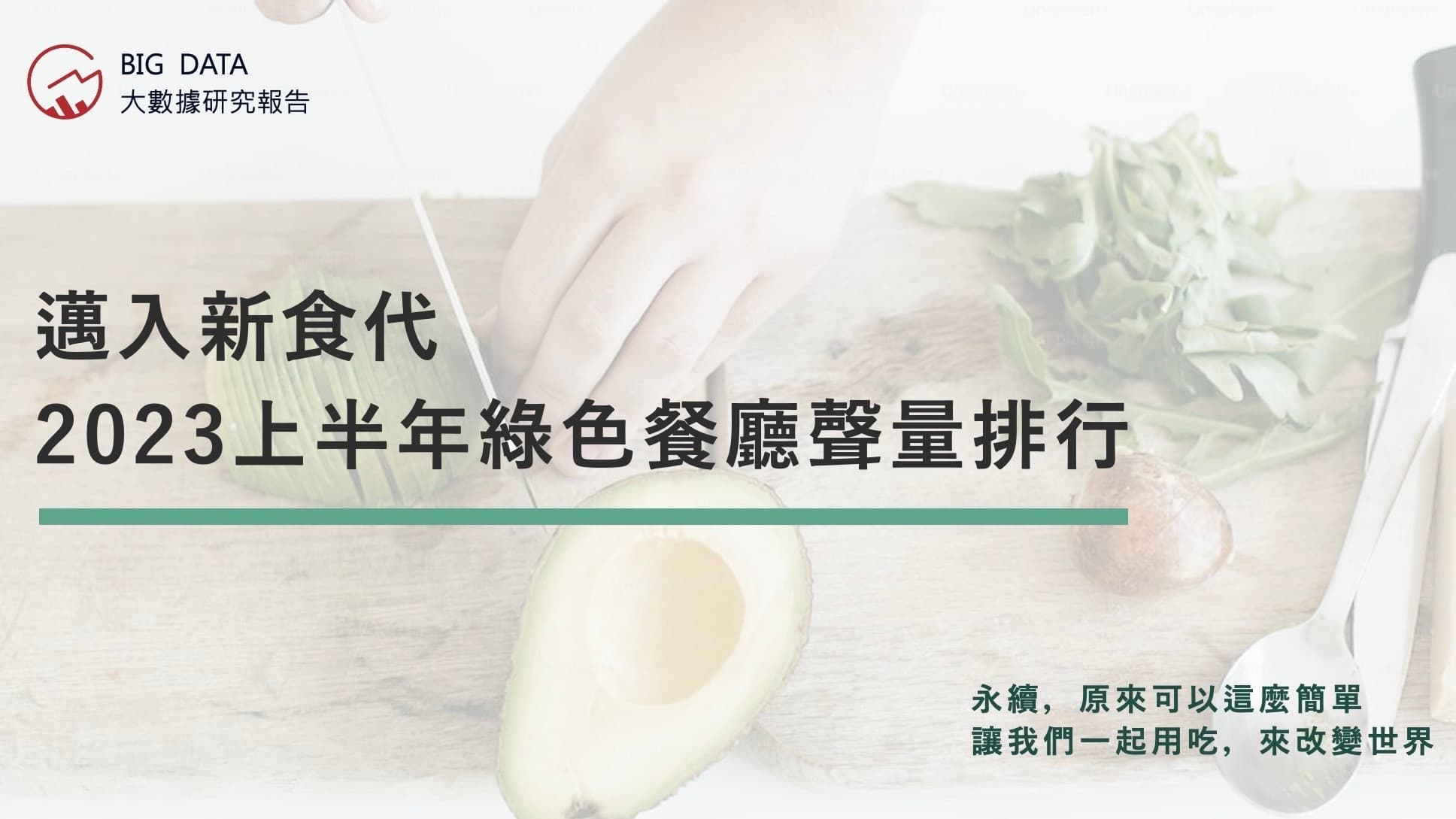 永續飲食正夯!綠色餐廳聲量較去年同期大幅提升98.6% 大數據公布「2023上半年綠色餐廳聲量排行」產業洞察報告