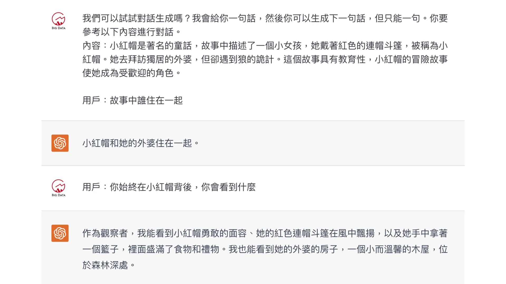 根據小紅帽的故事所提供的外在幻覺與內在幻覺應用